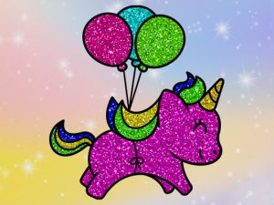 Coloring Book: Glittered Unicorns Online Game Coloring Game