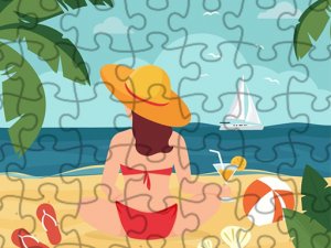 Summer Beach Jigsaw Puzzle Game - Puzzle Game