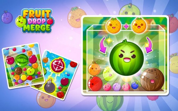 Fruit Drop Merge Puzzle Game